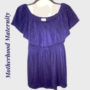 Motherhood Maternity Navy Top